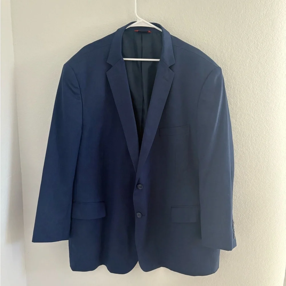 Wool Sportscoat Men’s Big Tall Blue Linea Uomo 56 R